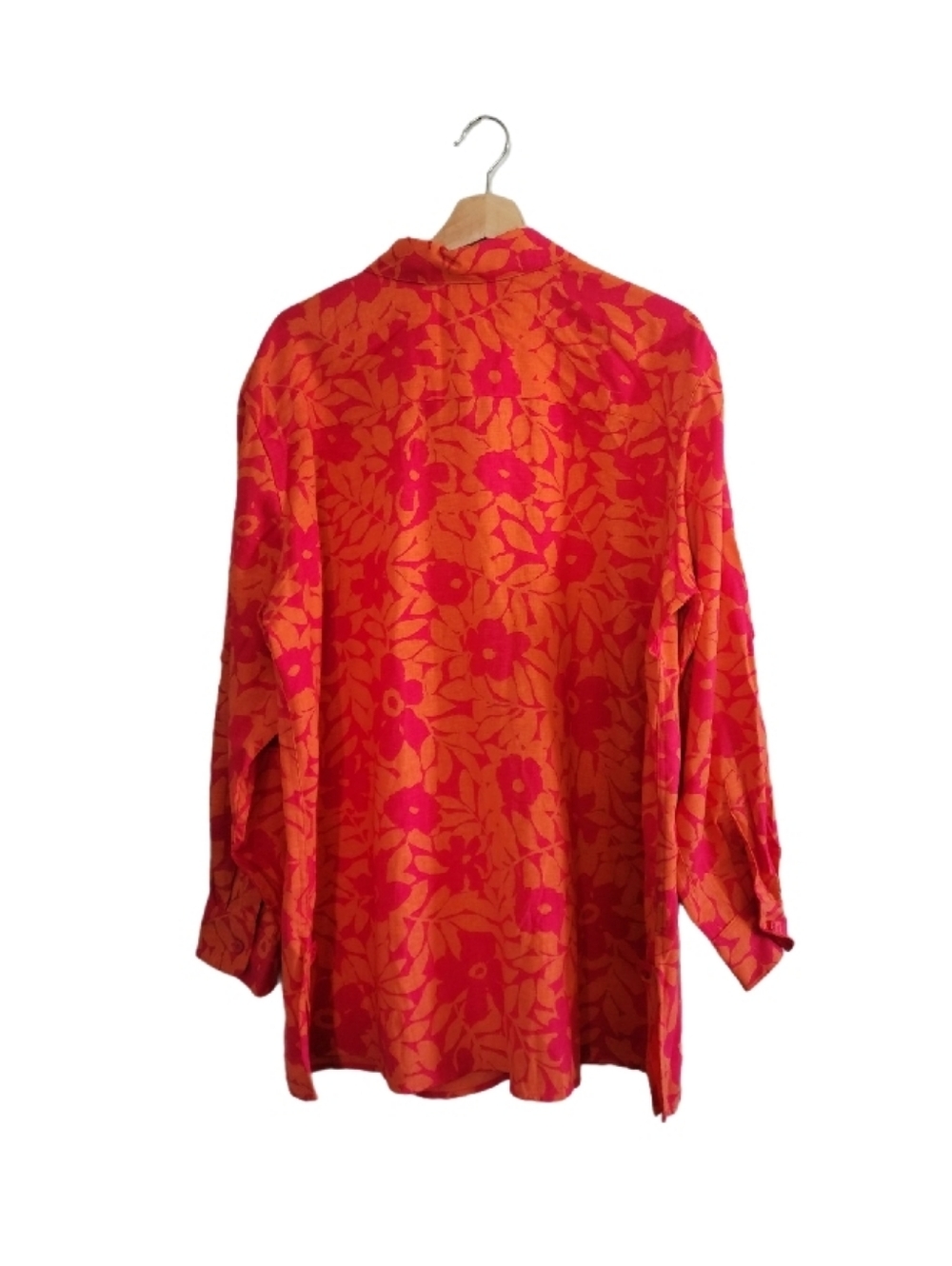 EUC JACLYN SMITH Size 20 Hawaiian Style Blouse Linen Blend Floral Resortcore - Picture 2 of 10